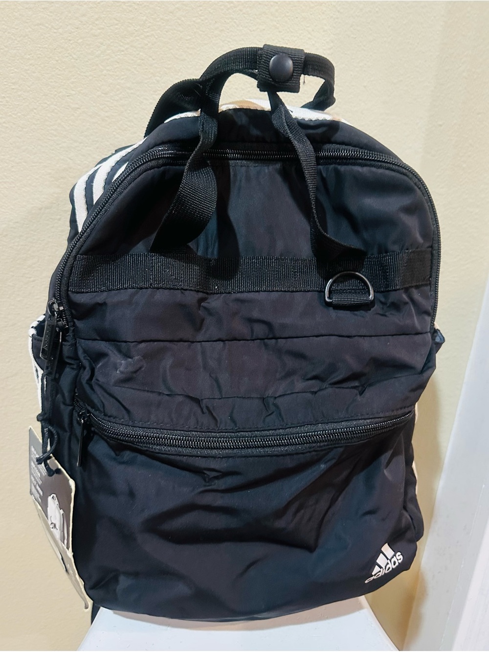 adidas Black Men's Everyday Backpack with Front Zip Pocket